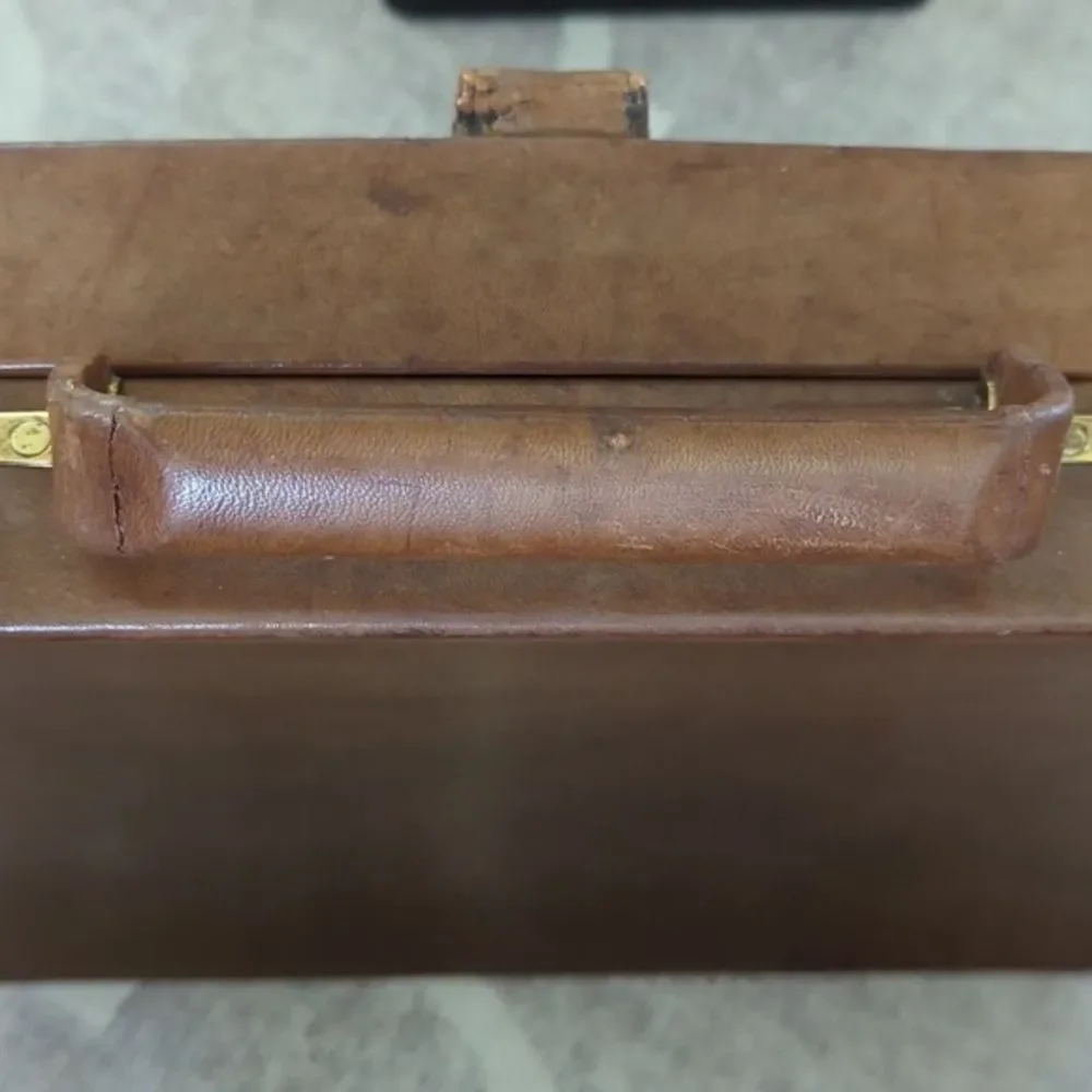 Classic Brown Leather Briefcase